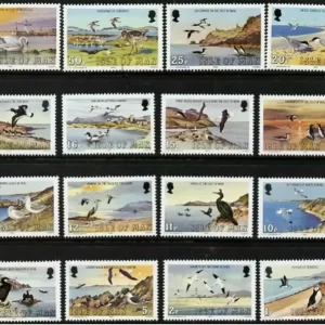 Isle of Man 1978/83 Fauna Birds set stamps