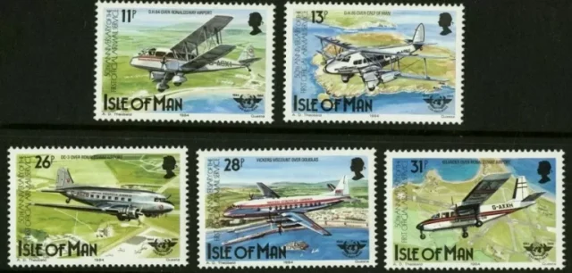 Isle of Man 1984 Military aircraft stamps