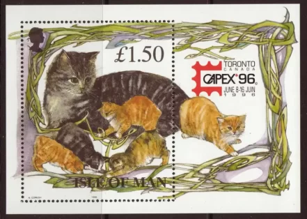 Isle Of Man 1996 Pets – Cats – Capex