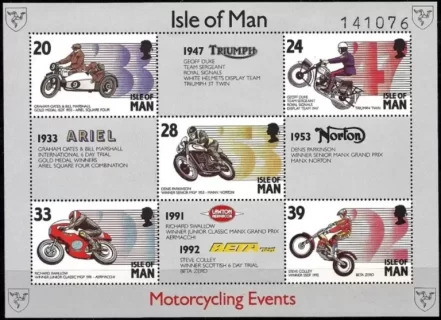 Isle of Man year 1993 Motorcycles MSS MNH