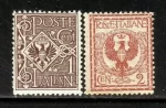 Italy 1901 Floreale 1 e 2 c. stamps