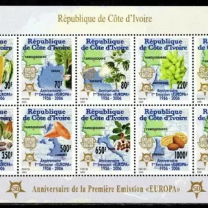 Ivory Coast year 2006 Europa CEPT stamps Flora fruits MNH