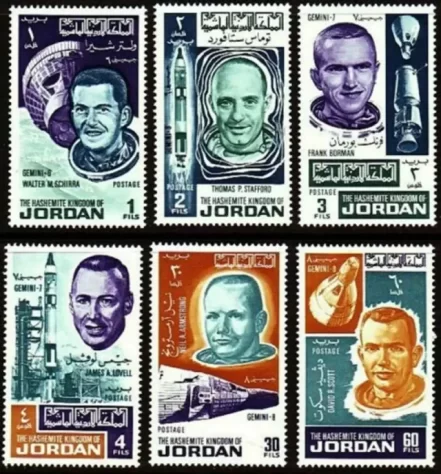 Jordan 1966 Space Space Research Research Gemini MNH stamps