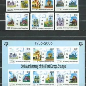 Laos 2006 Europa CEPT set / Architecture Imperf set MNH stamps