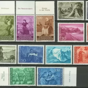 Liechtenstein 1960/1964 Countryside Motives / Landscapes stamps