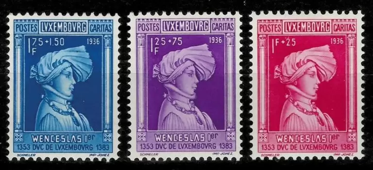 Luxembourg 1936 stamps Child Welfare issue MNH