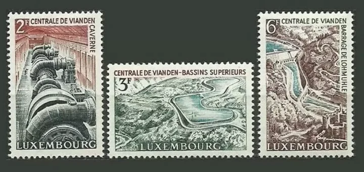 Luxembourg 1964 Vianden Hydroelectric Works stamps