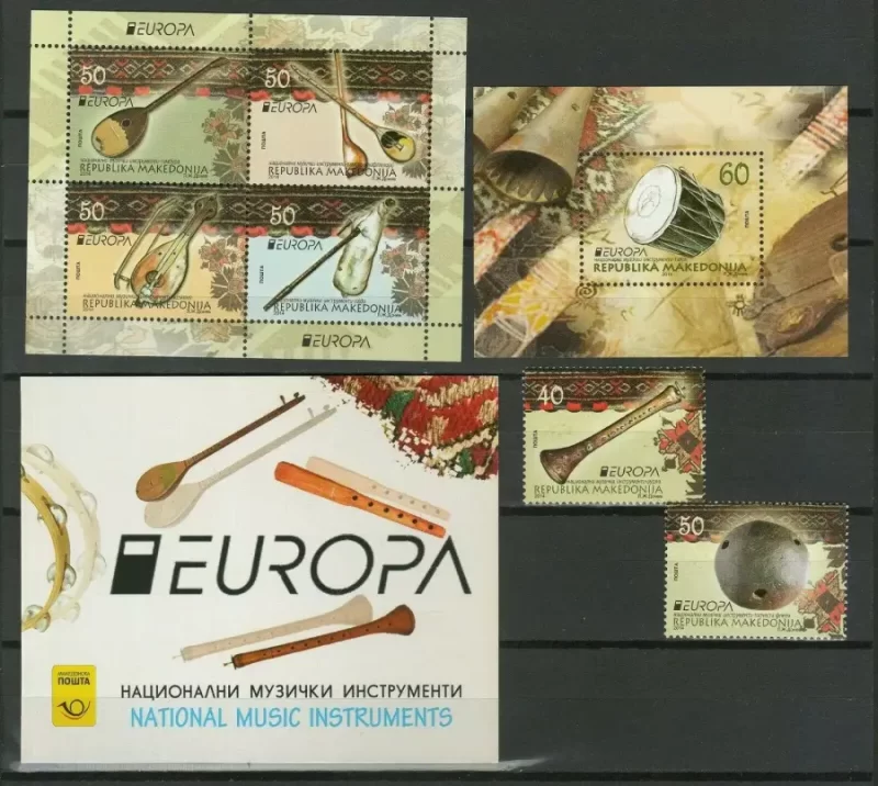 Macedonia year 2016 EUROPA Stamps - Music inst. Booklet full set ☀ MNH (**)