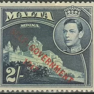 Malta 1948 – 53 2 shillings Self Government MH stamp