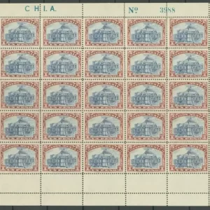 Mexico 1923 – 1 Peso National Theatre postage stamps