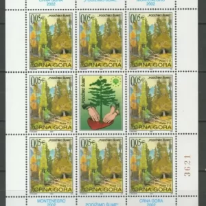 Montenegro 2002 Flora – Save the forests stamps