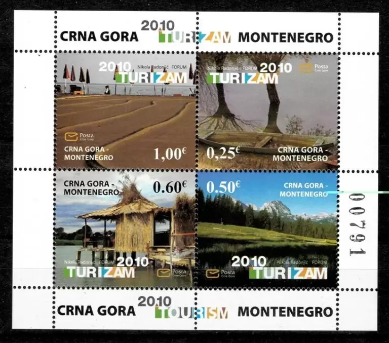 Montenegro year 2010 Tourism Landscape postage stamp