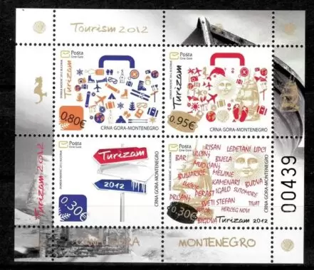 Montenegro year 2012 Tourism MSS MNH postage stamp