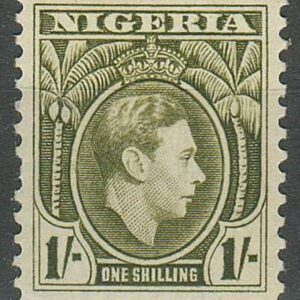Nigeria year 1938 1 shilling postage stamp