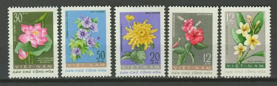 North Vietnam 1962 Flora stamps Flowers set