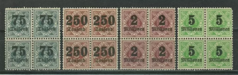 Old Germany - Württemberg 1923 Dienstmarken - MNG blocks