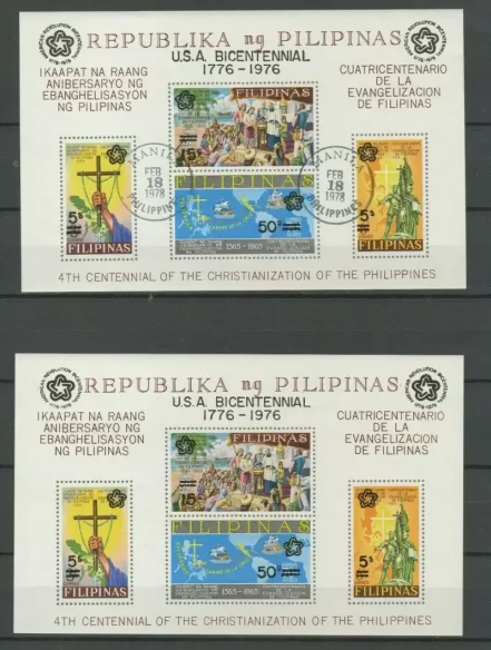 Philippines 1976 Block 9 2000 Years USA MNH stamp