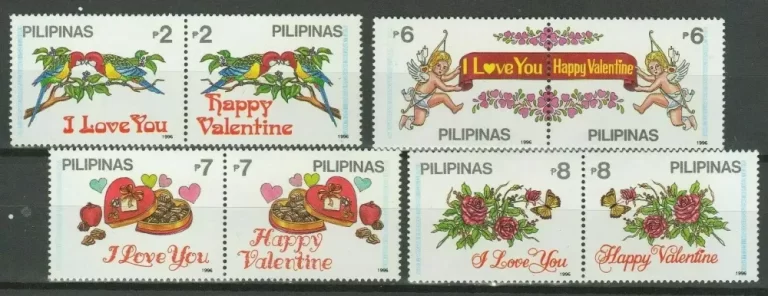 Philippines 1996 Flowers, Birds, Valentine’s Day stamps