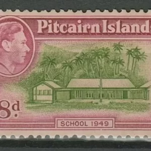 Pitcairn Islands year 1940 / 51 stamp 8d olive-green & magenta