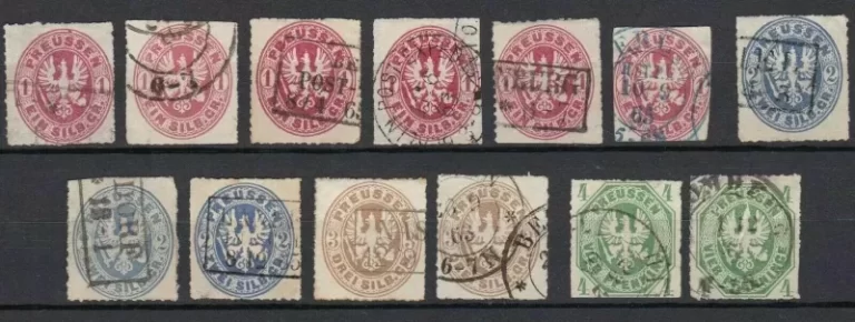 Preussen – 1861 Michel Nr. 14 + 16/18 – 48 Euro Used