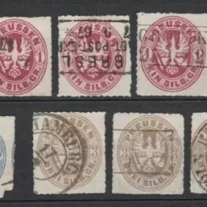 Prussia year 1906 stamps Michel Nr. 14/18 – 49 Euro Used