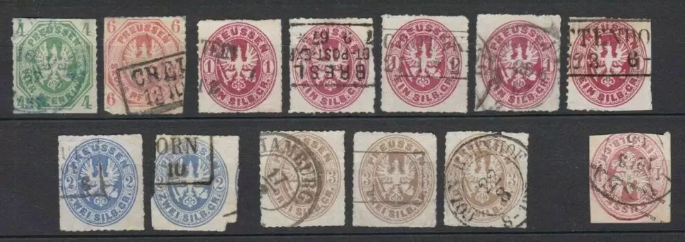 Prussia year 1906 stamps Michel Nr. 14/18 – 49 Euro Used