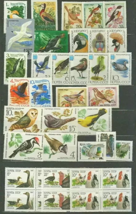 Russia Fauna – birds lot Mint never hinged stamps