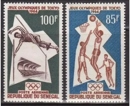 Senegal 1964 Airmail – Olympic Games – Tokyo Japan postage stamps