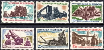 Senegal year 1964 Industries stamps set