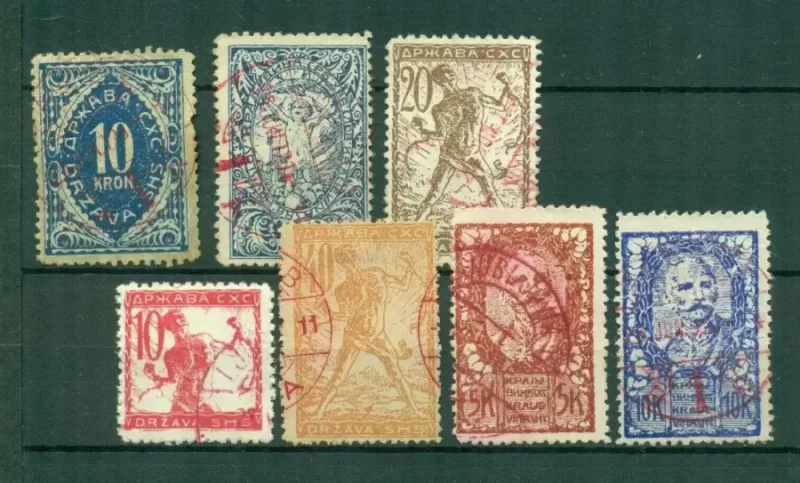 SHS – Chainbreakers 1919/20 Used lot with red cancels