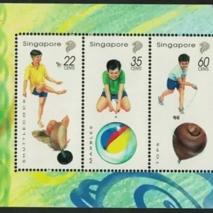 Singapore Traditional Games MS 1997 MNH stamps