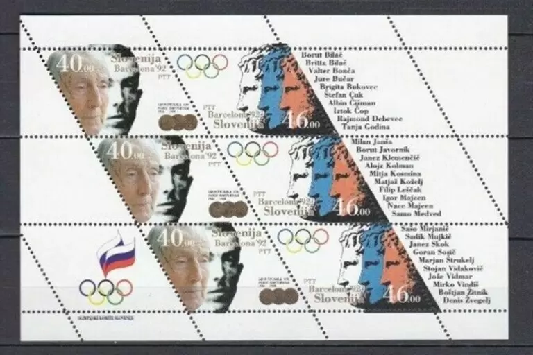 Slovenia 1992 25th Summer Olympic Games, Barcelona stamps