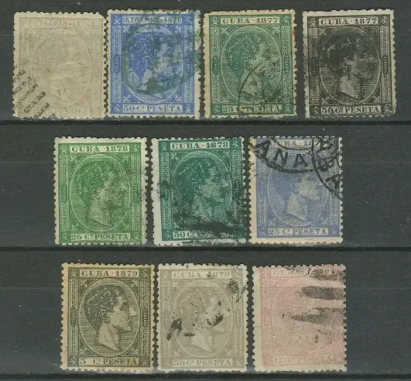 Spanish Cuba 1877/79 Newspaper stamps