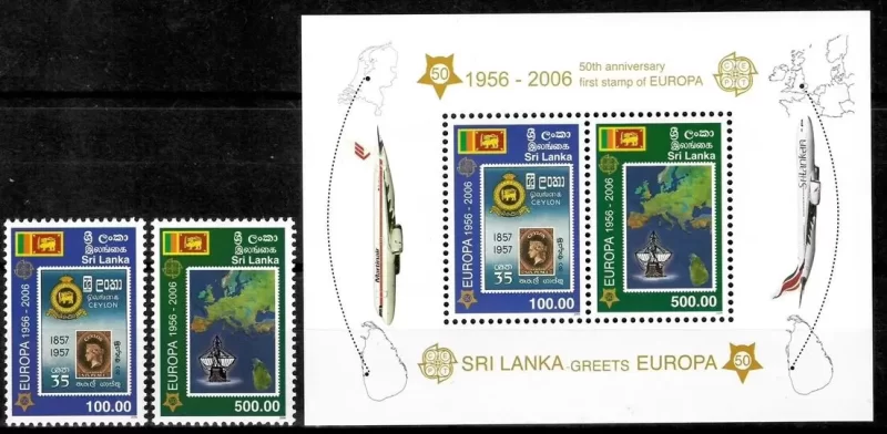 Sri Lanka 2006 Europa CEPT set postage stamps