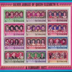 St Vincent 1977 Silver Jubilee stamps