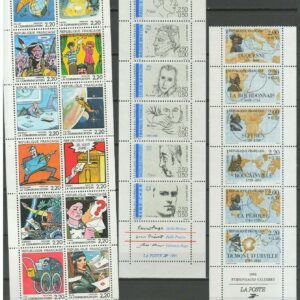 Stamps from Booklets x 6 – France 1987/90 New MNH
