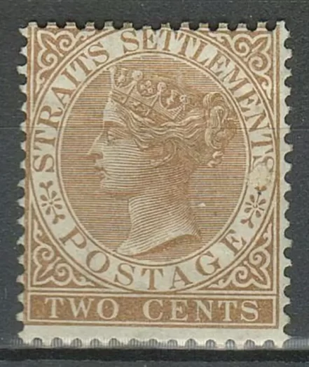 Straits Settlements year 1867 2c stamp Unused MNG