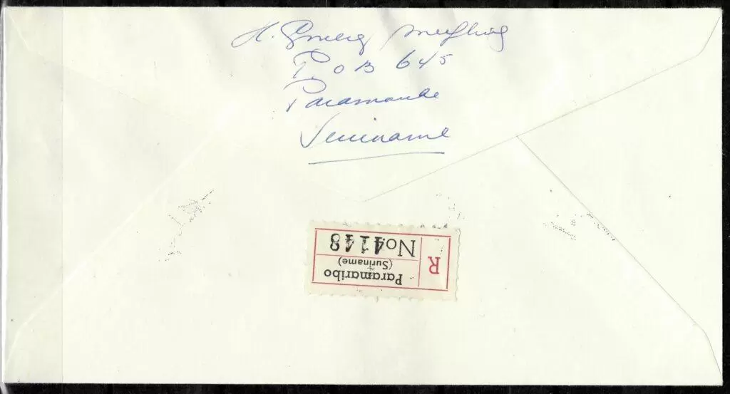 Suriname / Netherlands 1960 Recommended letter