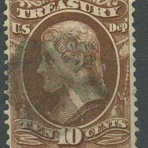 United States 1873 10c Treasury Department Stamp Used