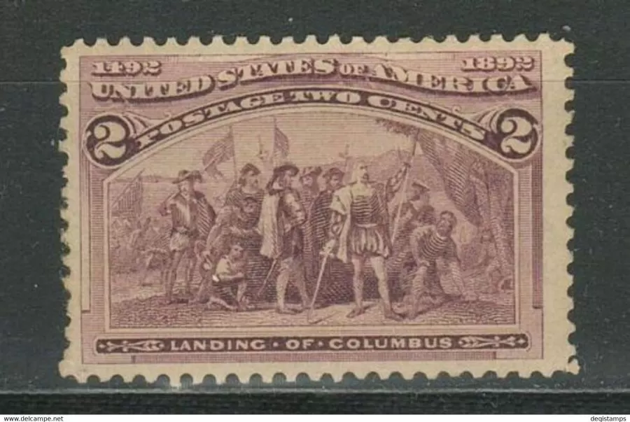 United States 1893 2 cent Landing of Columbus 1492-1892 MNH postage stamp