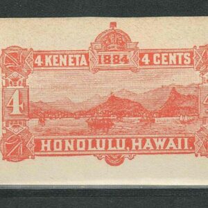United States – Hawaii 1884 4c Honolulu Harbor Cutted from envelope