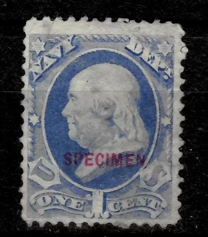 United States year 1873 stamp Navy 1c / SPECIMEN MNG