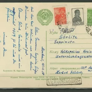 USSR 1928 Postcard – Russia to Germany