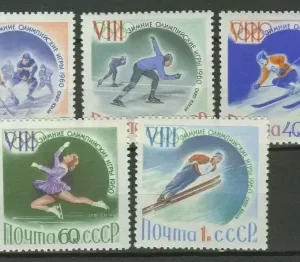 USSR Russia 1960 Sports Winter Olympic Games, Set MNH