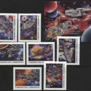 Uzbekistan 1997 Space / Cosmos set postage stamps