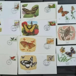 Worldwide butterflies 1960 - 1985 FDC lot