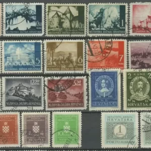 WW2- Croatia NDH 1941/44 Lot of used stamps