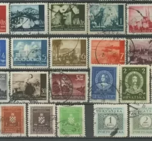 WWII – Croatia NDH 1941/44 Lot of used stamps