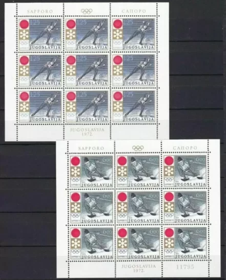 Yugoslavia 1972 Sapporo Olympic Games – Souvenir sheets MNH