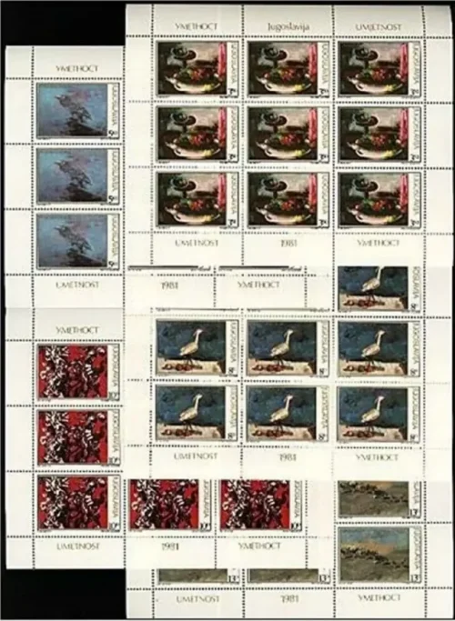 Yugoslavia stamps year 1981 Arts Paintings